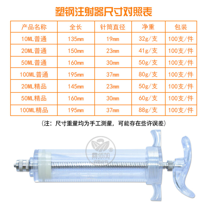 兽用塑钢注射器